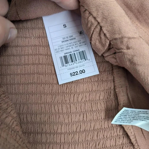 Wild Fable lace crop top, mauve brown, dusty roswomen's size small T29 - Picture 7 of 9